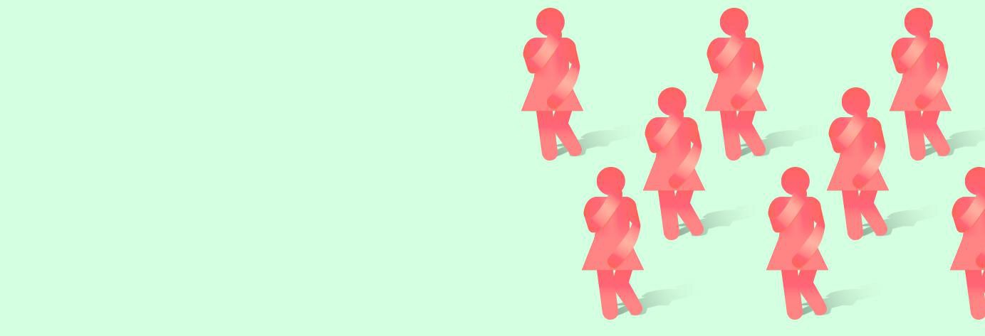 illustration of women holding lower abdomen, indicating discomfort