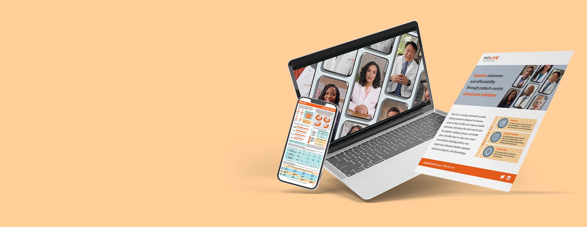 Laptop, cellphone, and document