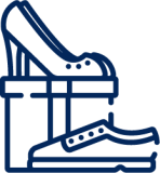 two pairs of dark blue shoes