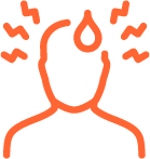 person feeling stressed