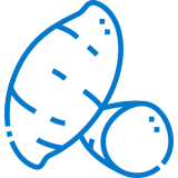 blue sweet potato icon