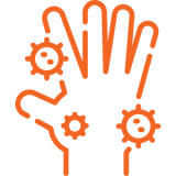 A virus can be picked up by touch