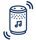 portable speaker playing music