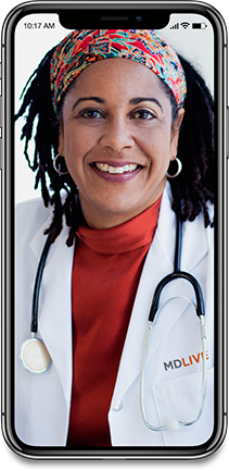 middle aged doctor looking directly at you on a phone screen