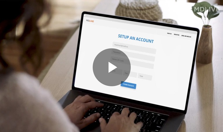 Screenshot from the How MDLIVE Visits Work video